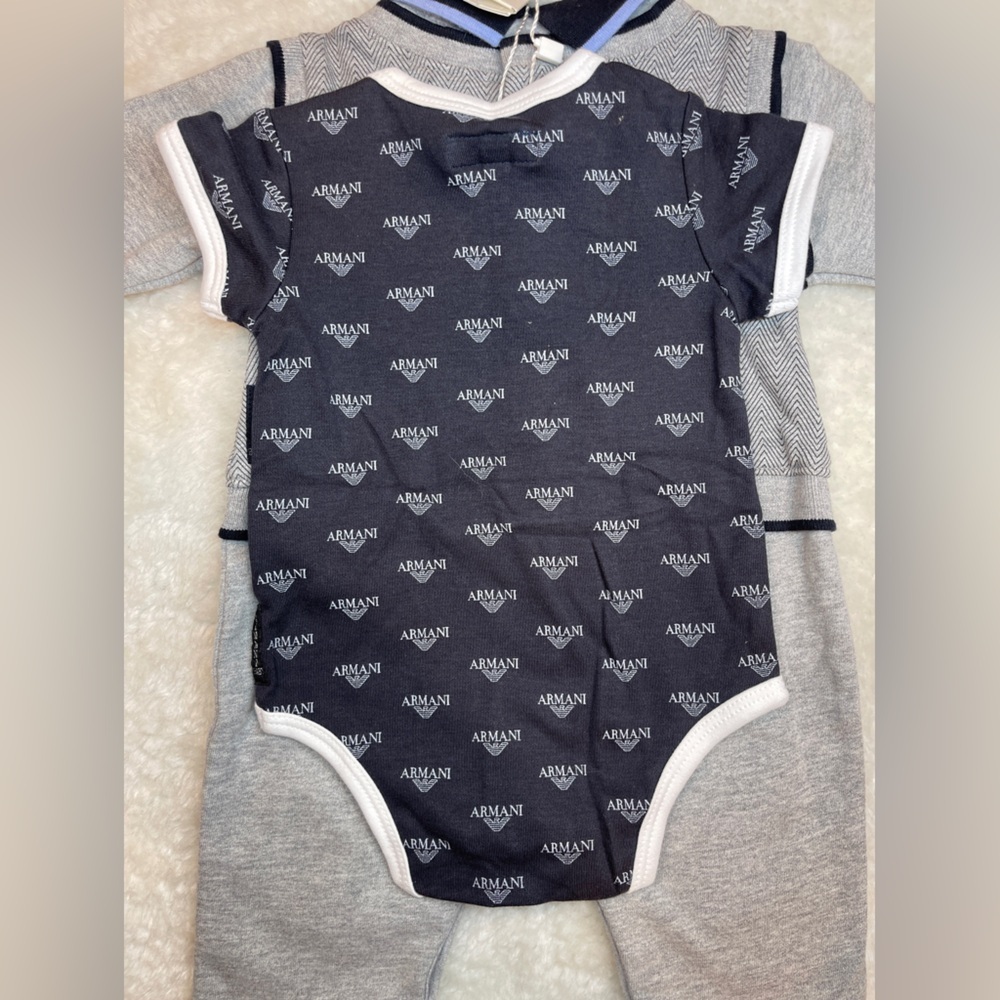 ✨Armani Baby✨ Navy and White Baby Set of 2 onesies for Boys